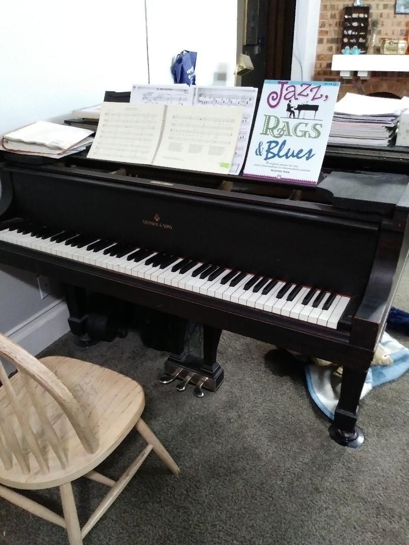 Our busy Steinway grand