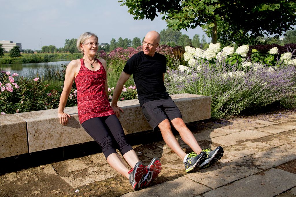 Doing exercises together is much more fun.