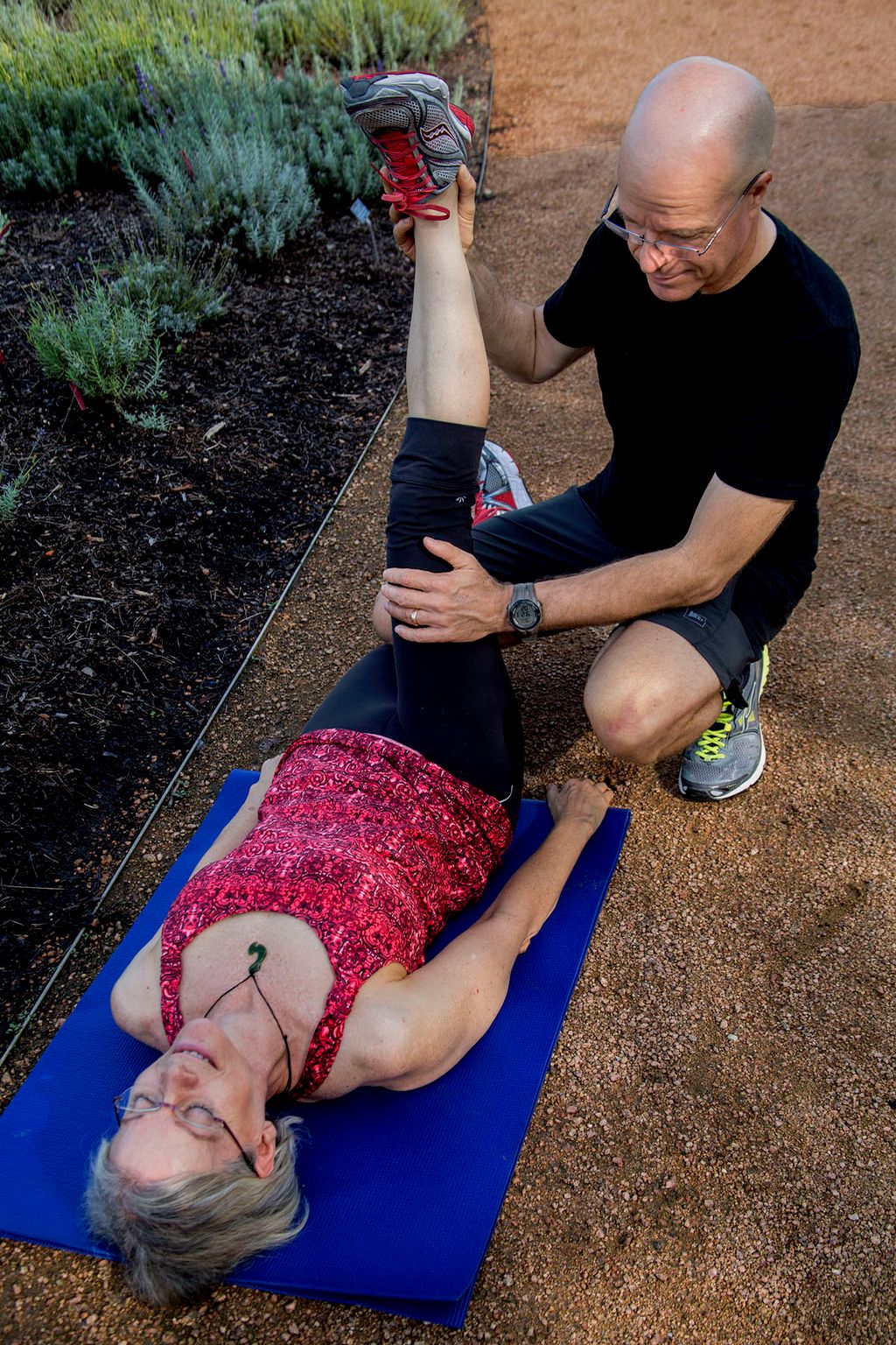 Stretching is important after a good workout.