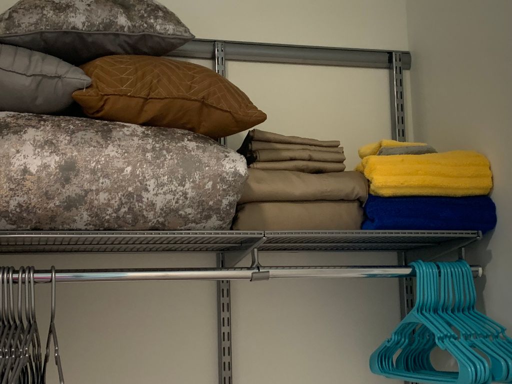 Closet organization.