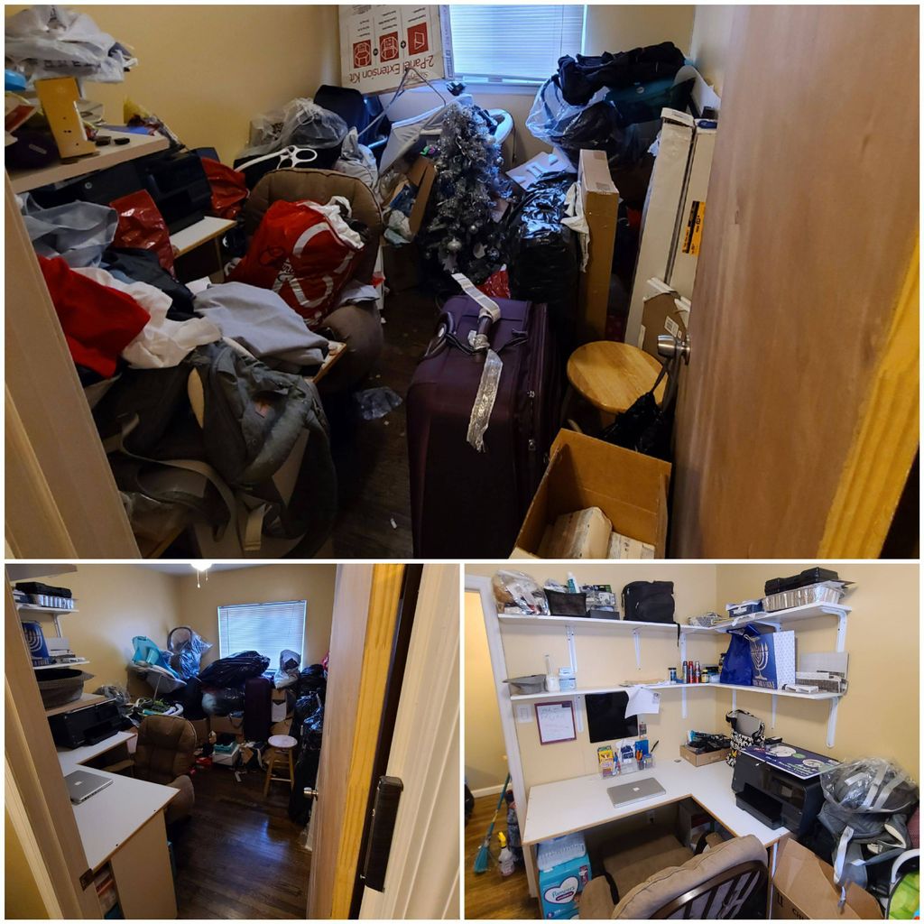 organizing and cleaning