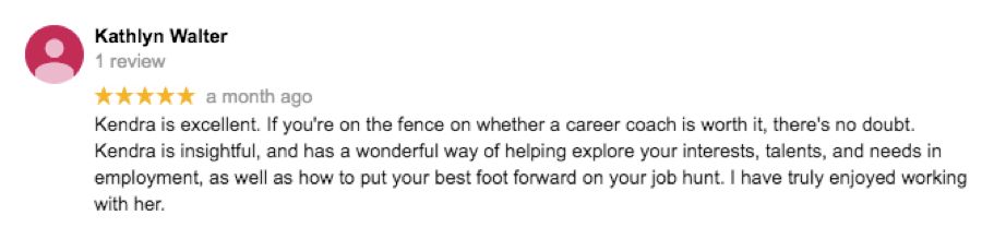 5 star google business review