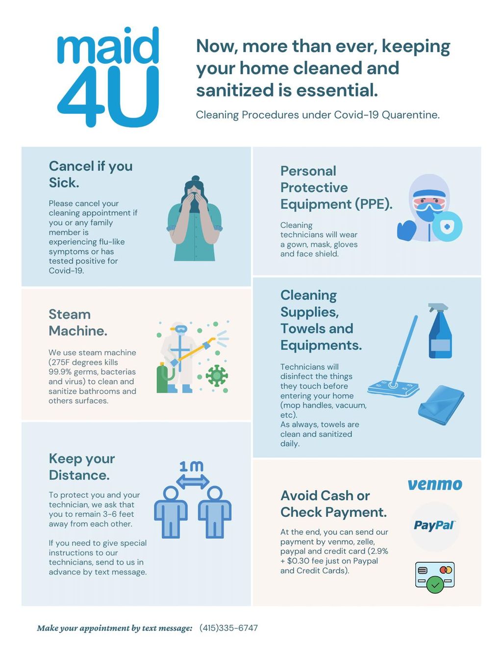 Maid4U - Procedures during Covid-19 Quarentine