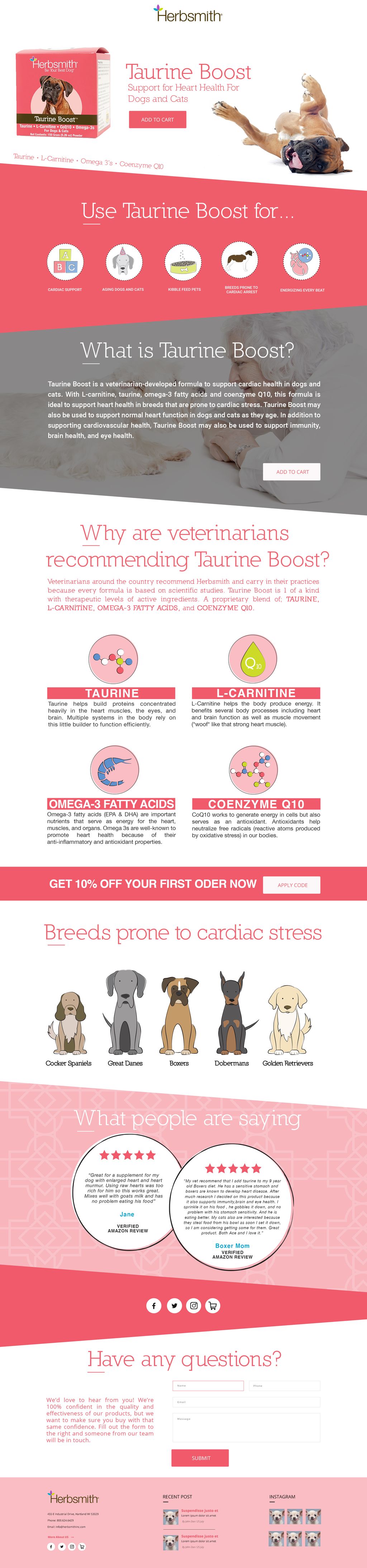 landing page