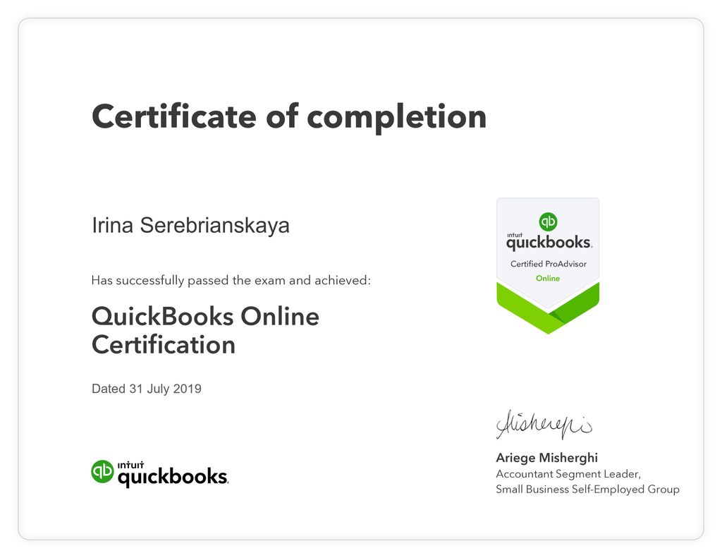 QuickBooks Online Certification