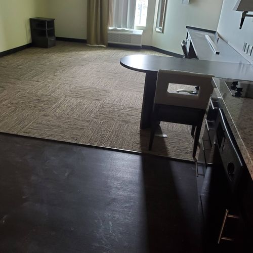 150 rooms of LVT and Carpet tile installation 2019