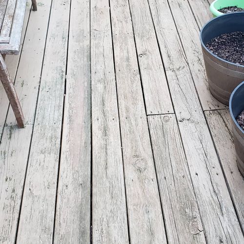 Chris did a great job on an old deck. Timely, effi