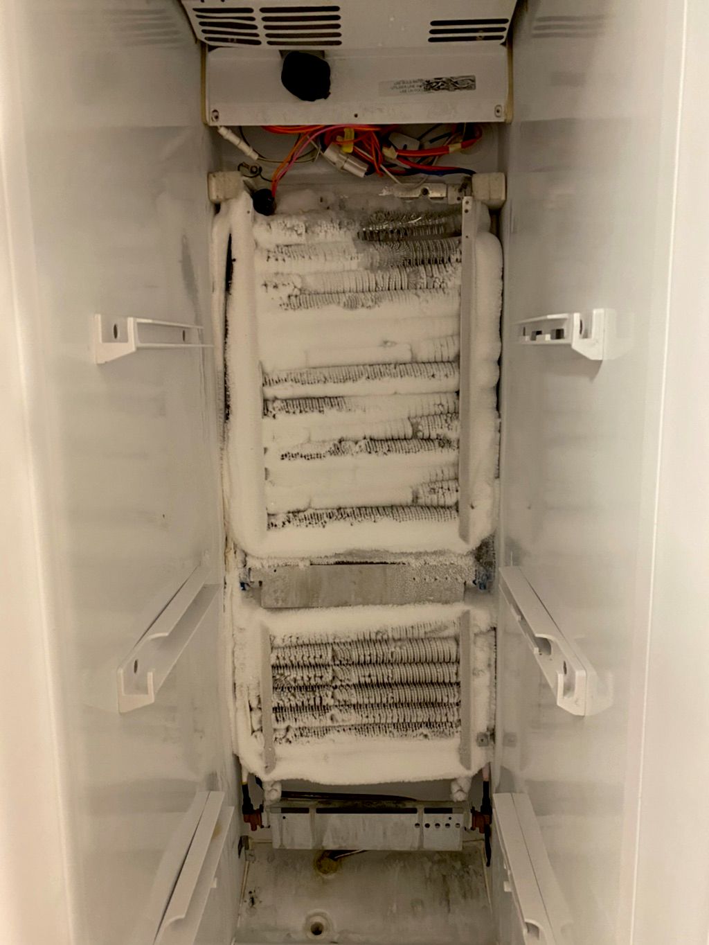 Fridge defrost system failure. 