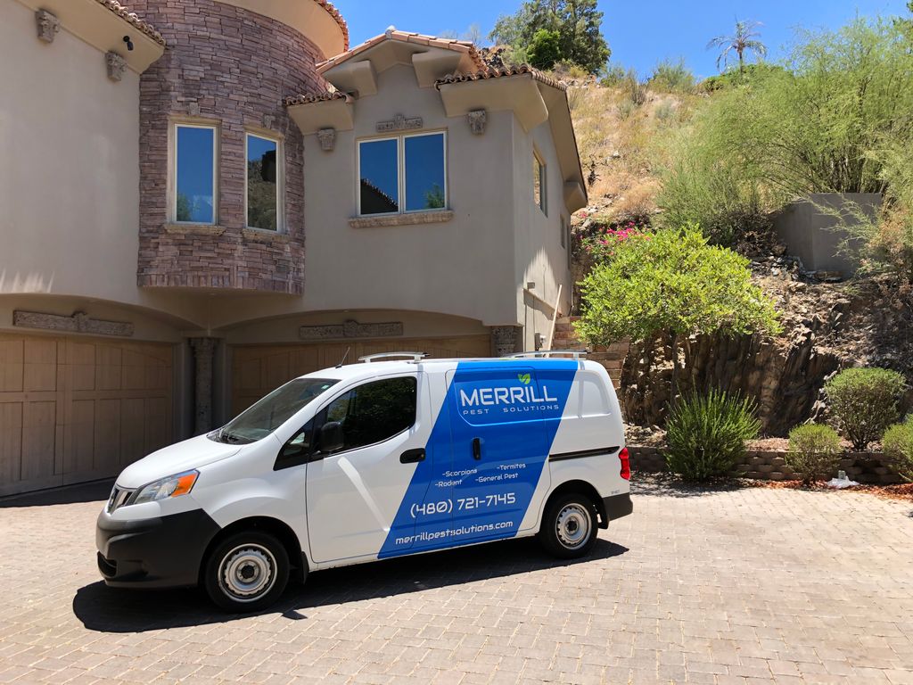 service vehicle at customers home