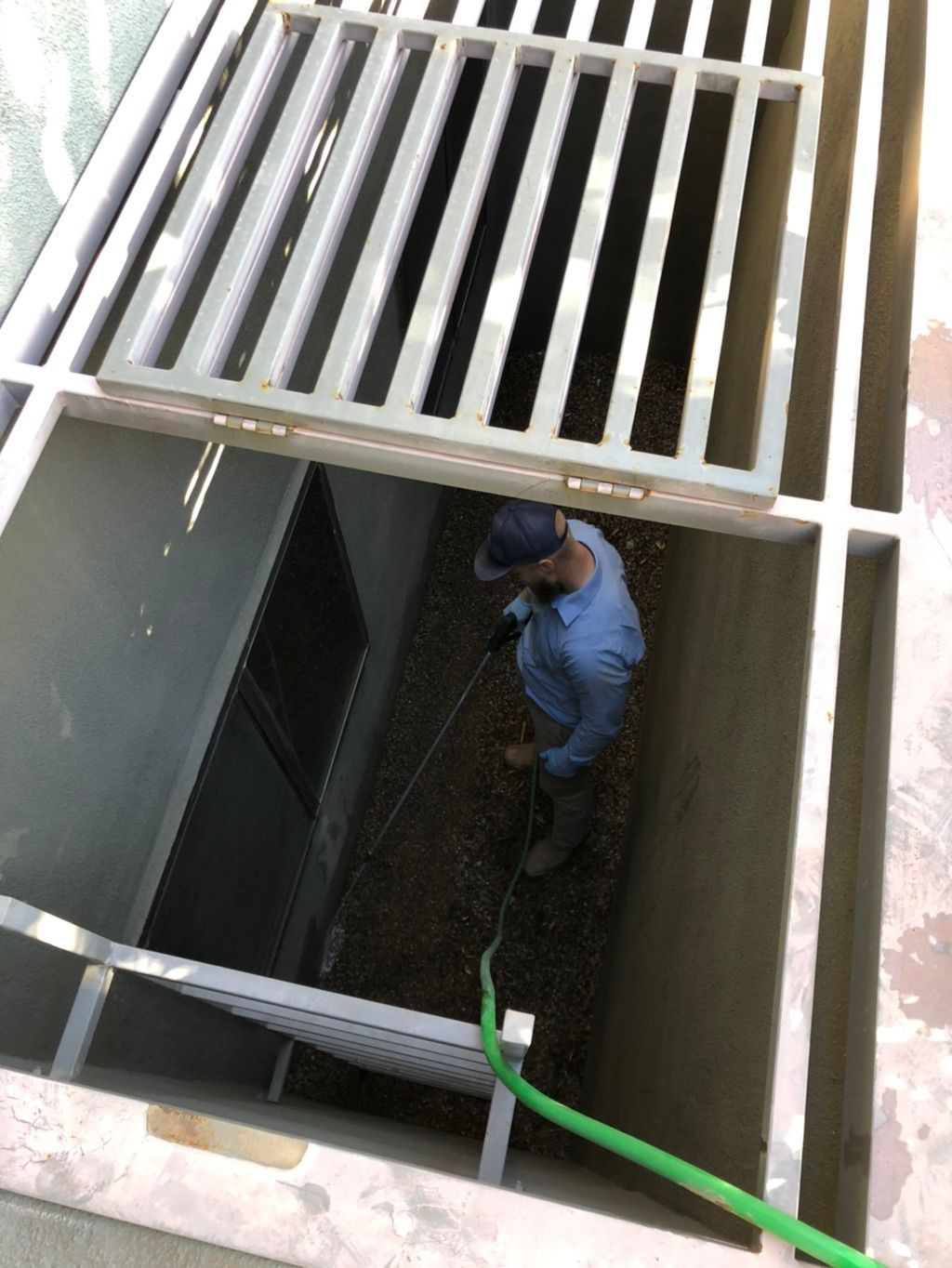 Termite treatment on basement home.