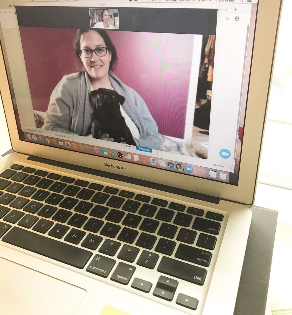 Virtual training with a client in New York.