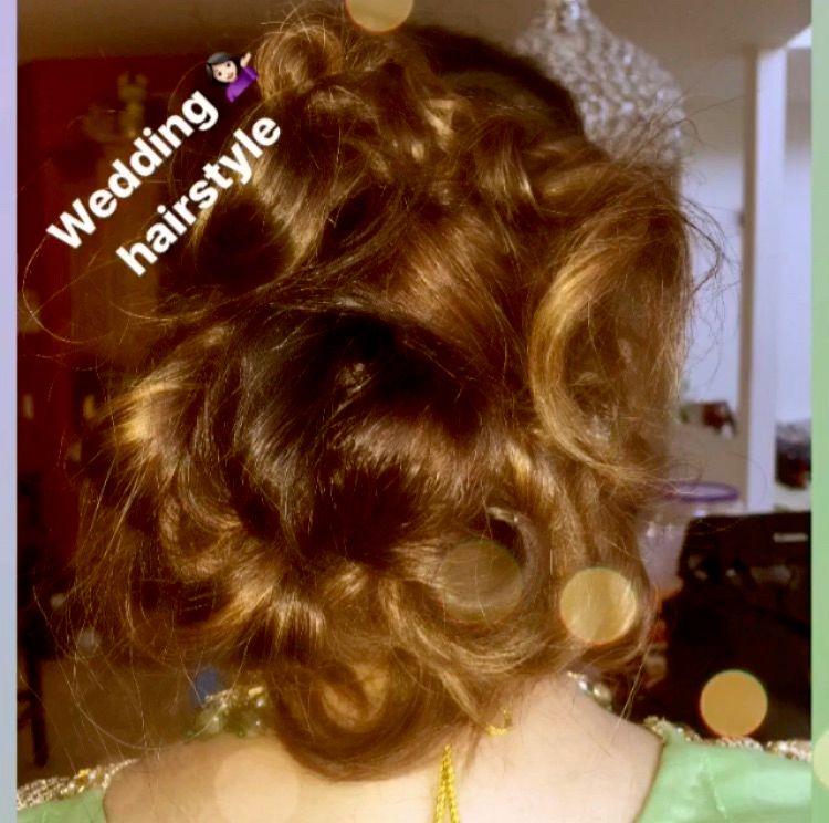 Hair wedding style done by me for reception 