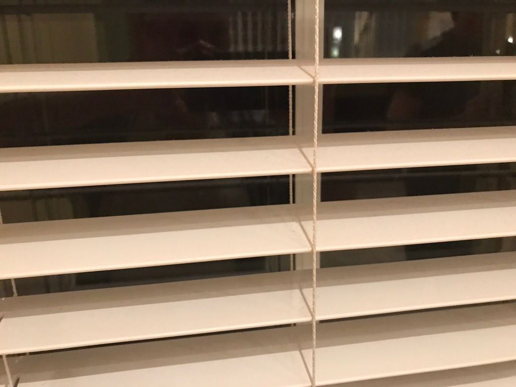 Blinds are dusted and wiped clean 