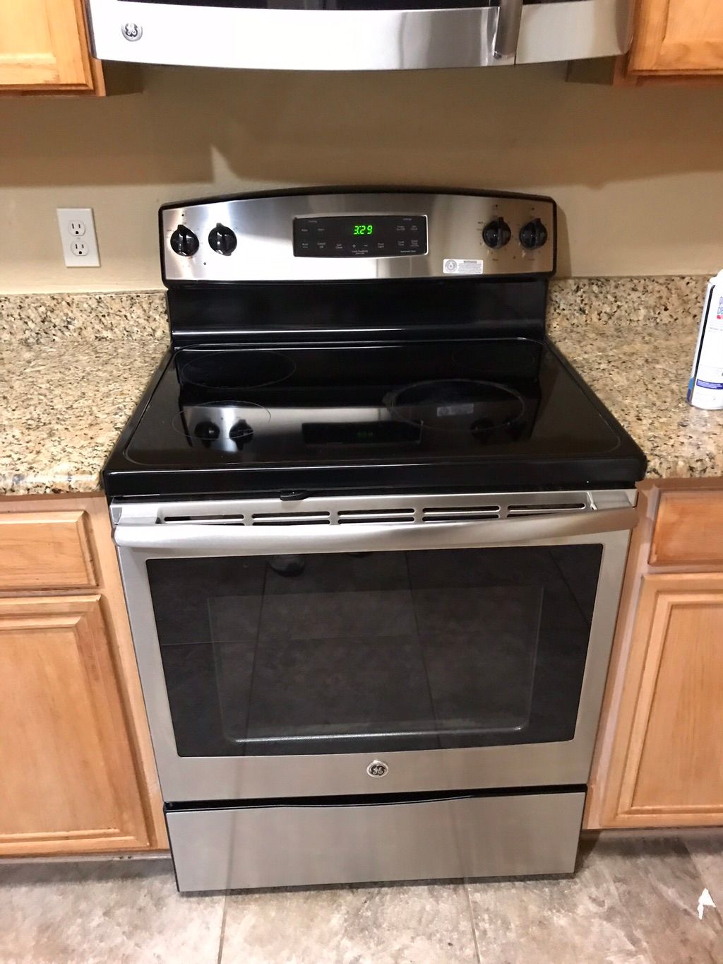 Stove top after cleaning and polishing 