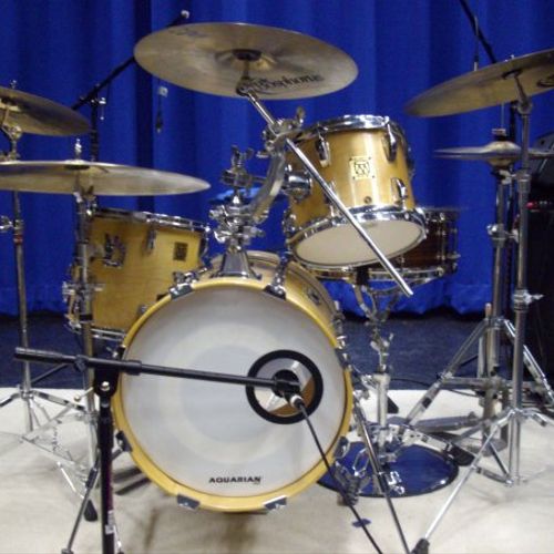 one of my drumsets at a recording session