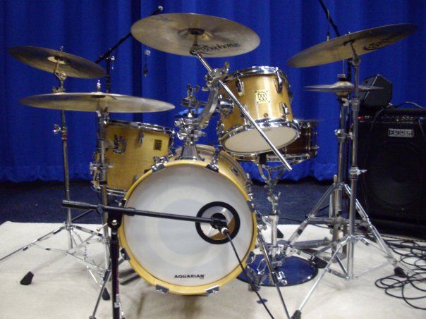 one of my drumsets at a recording session