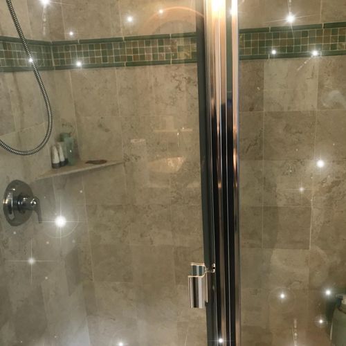 Glass shower clean