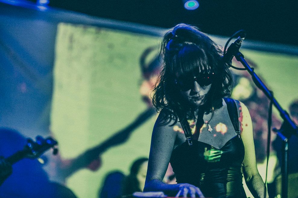 Onstage in Brooklyn (Photo by Dylan Johnson)
