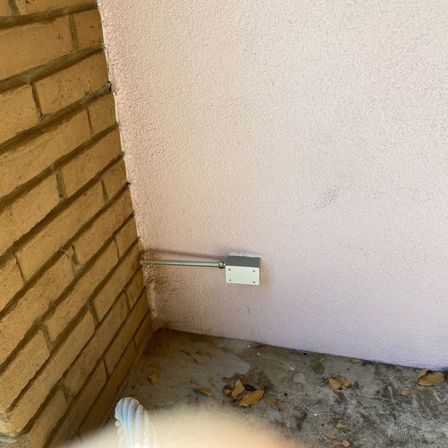 I had an electrical outlet installed in my brick f