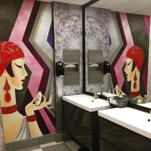 Restroom Glam Mural