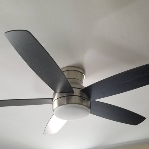 We had two new ceiling fans installed, both of whi