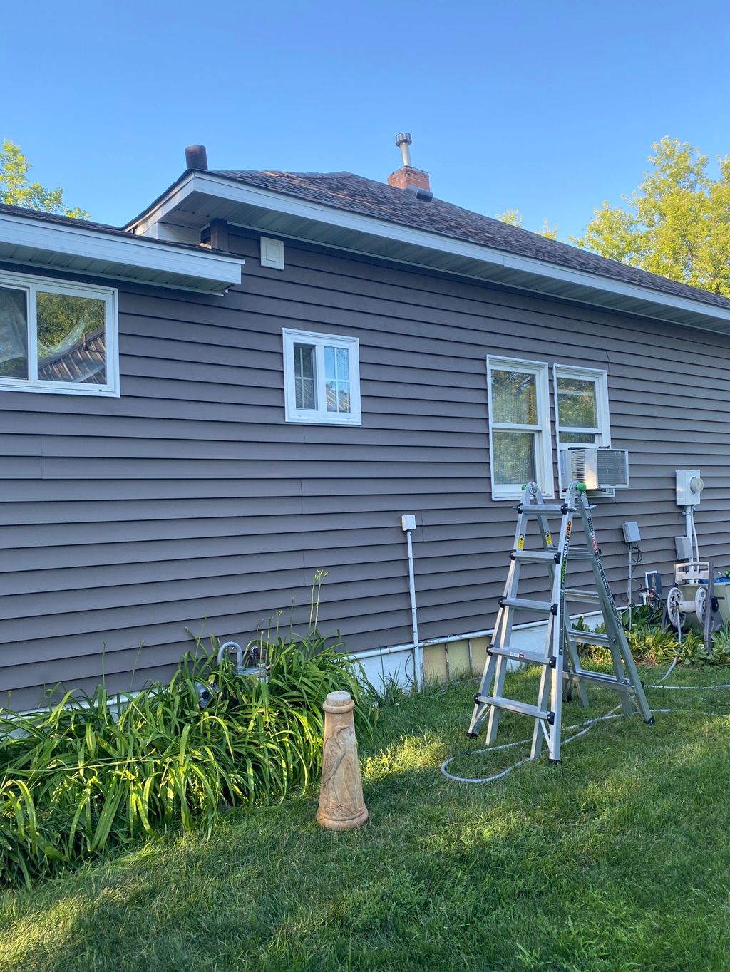 Small window replaced and siding re installed 