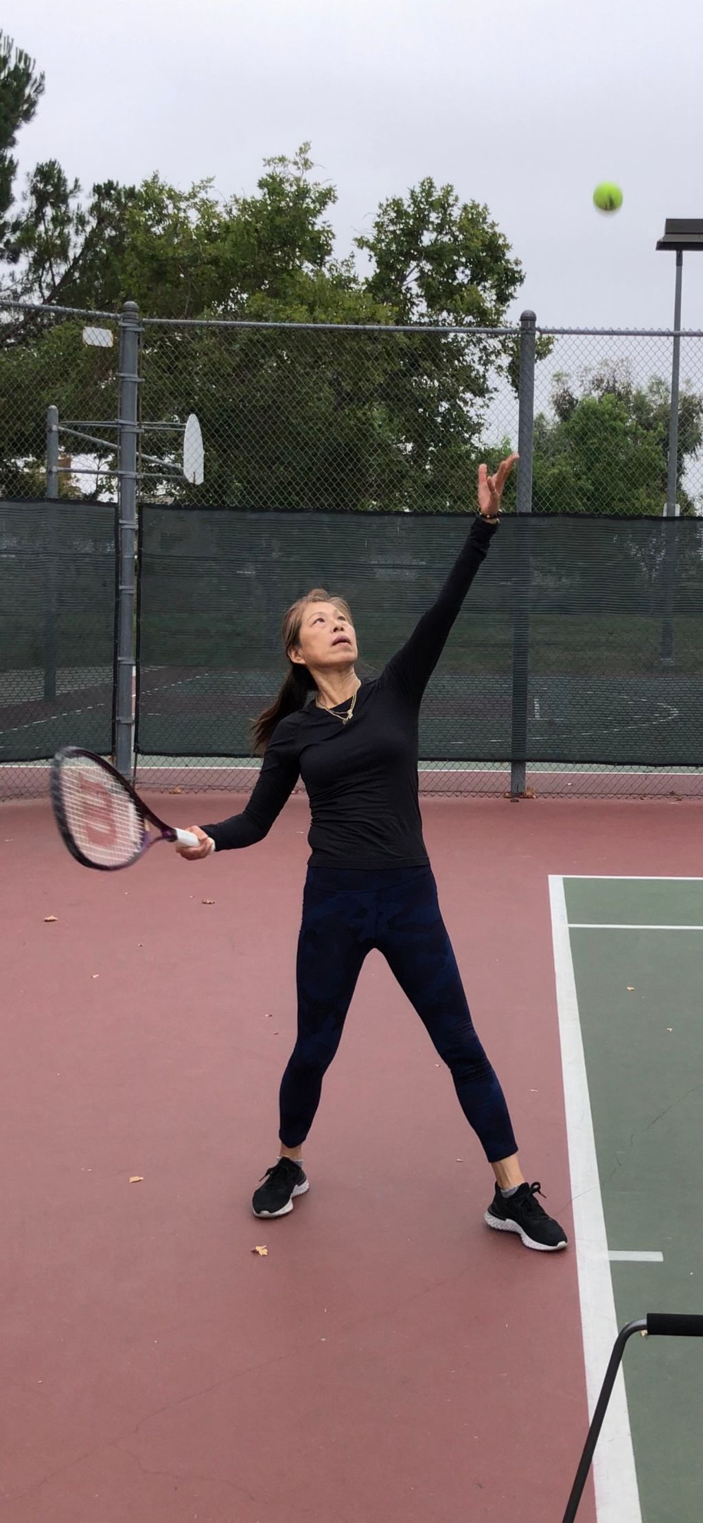 First serve lesson (Flora)