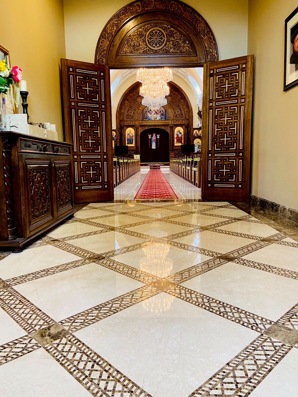 Church floor refinished by us.