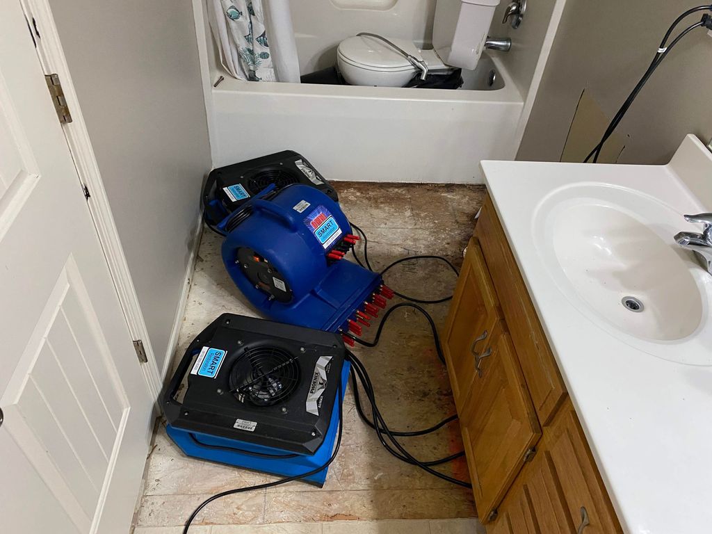 Water Mitigation project: equipment drying bath fl