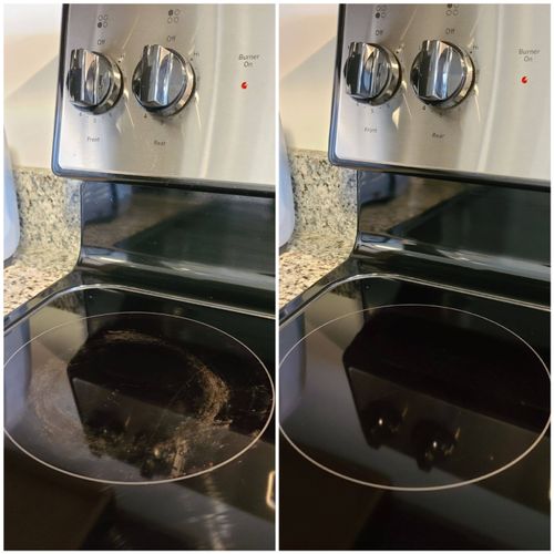 Stove top before and after 
