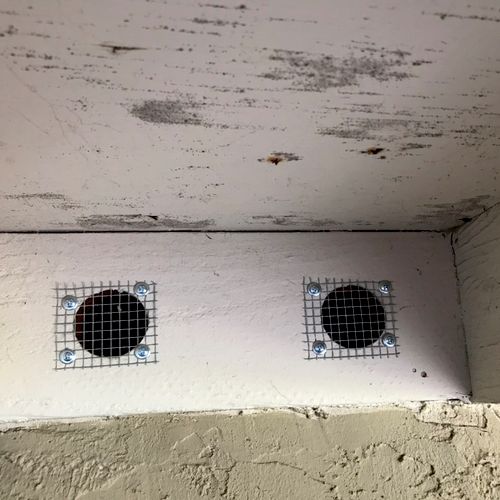These attic vents were completely hidden from the 