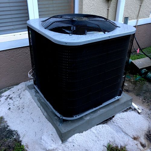 We needed an HVAC install. T.J., the owner was ver