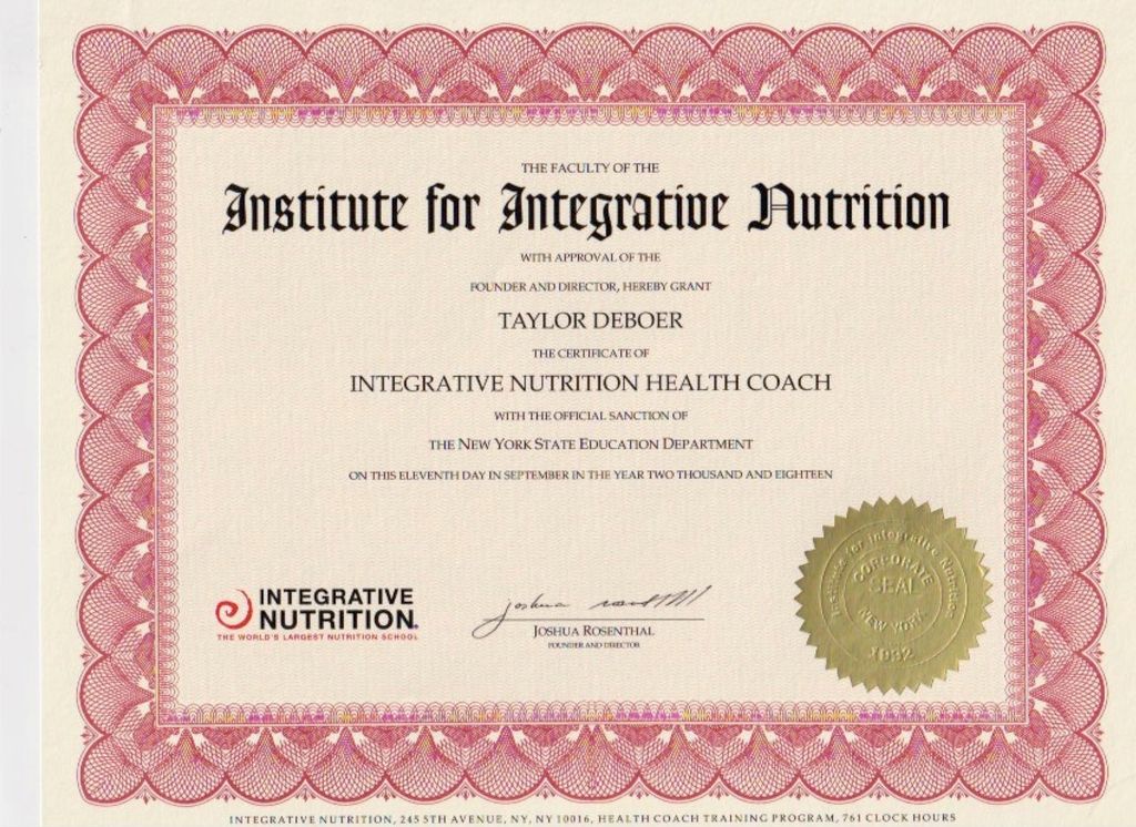 Certified Integrative Nutrition Health Coach