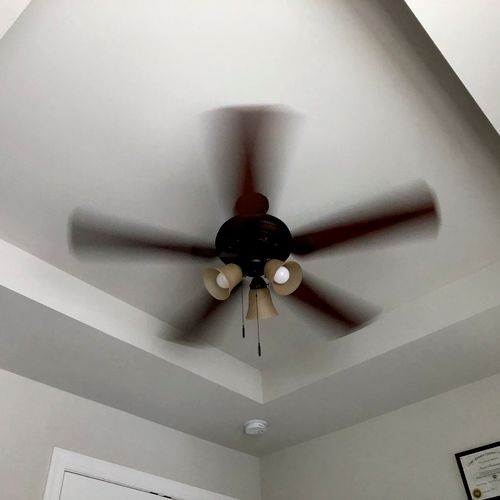 Matt installed ceiling fans for me. I have only go