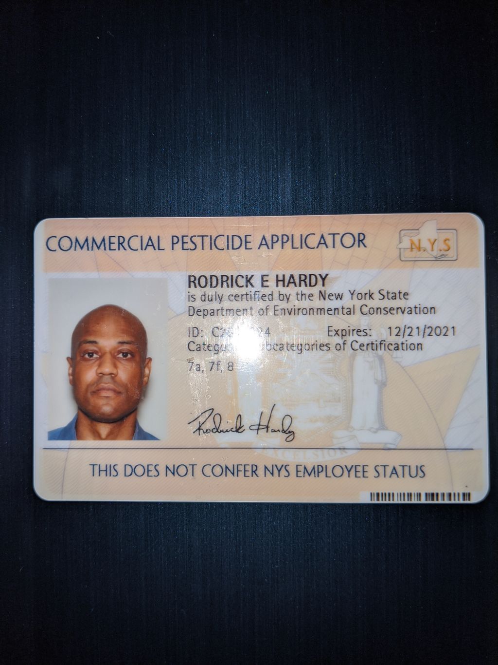 NYSDEC APPLICATOR LIC.