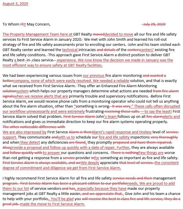 MARKUP Promotional Letter