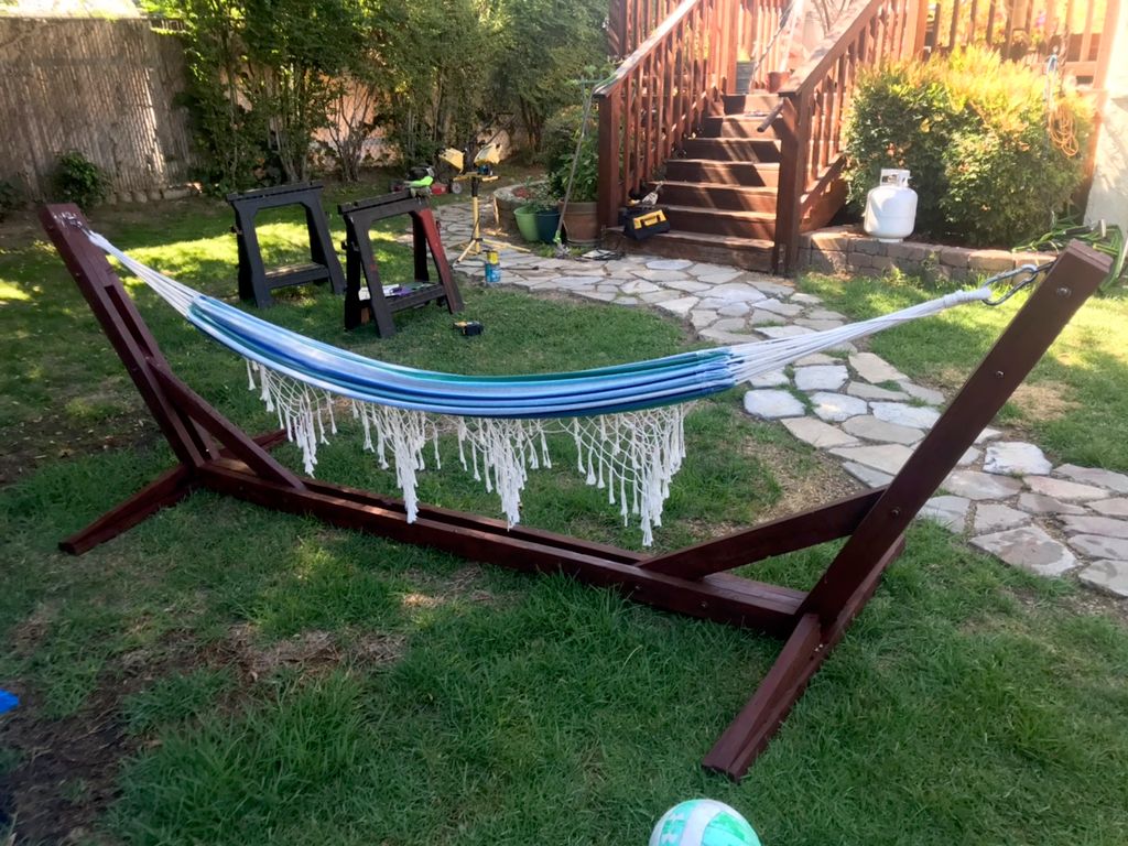 Build this beautiful hammock stand for a customer!
