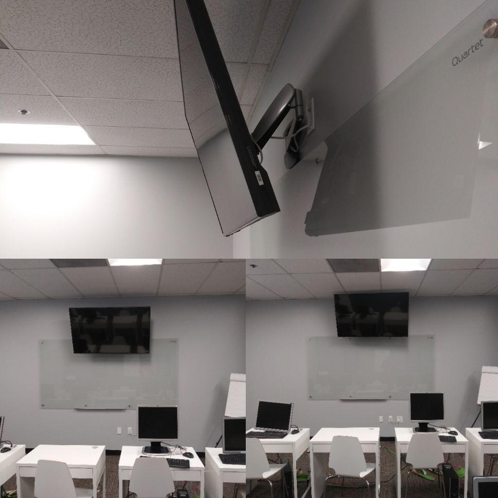 Computer Lab Tv & White board installation. Full m