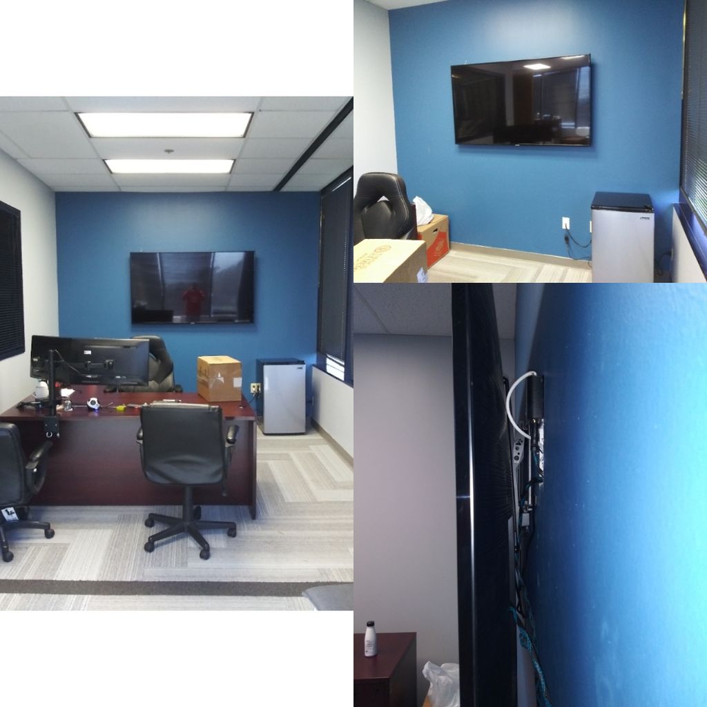 55' Tv w Flush Mount installation for office