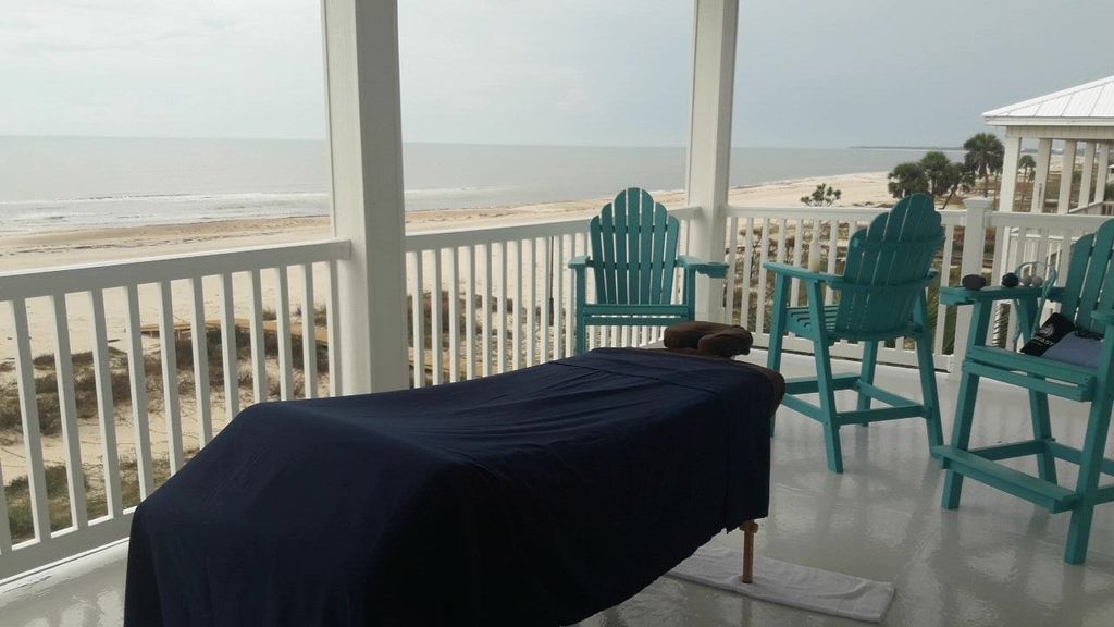 Back deck of Beach vacation home