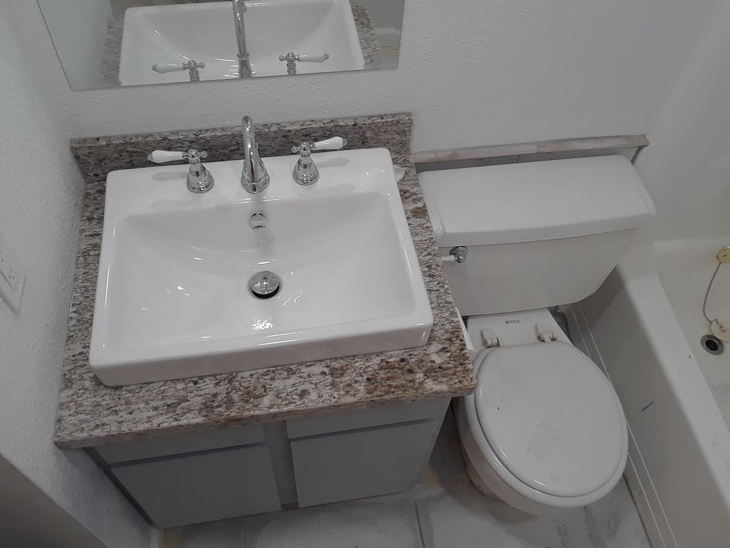 Granite counter top and sink install