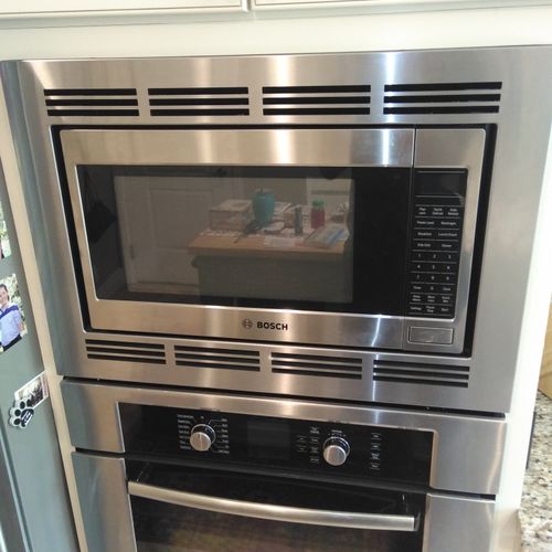 Working on built-in oven