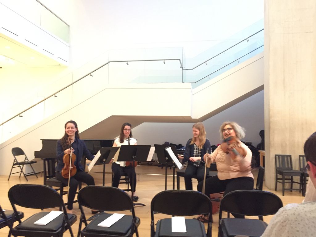 My string quartet playing at the MFA (Museum of Fi