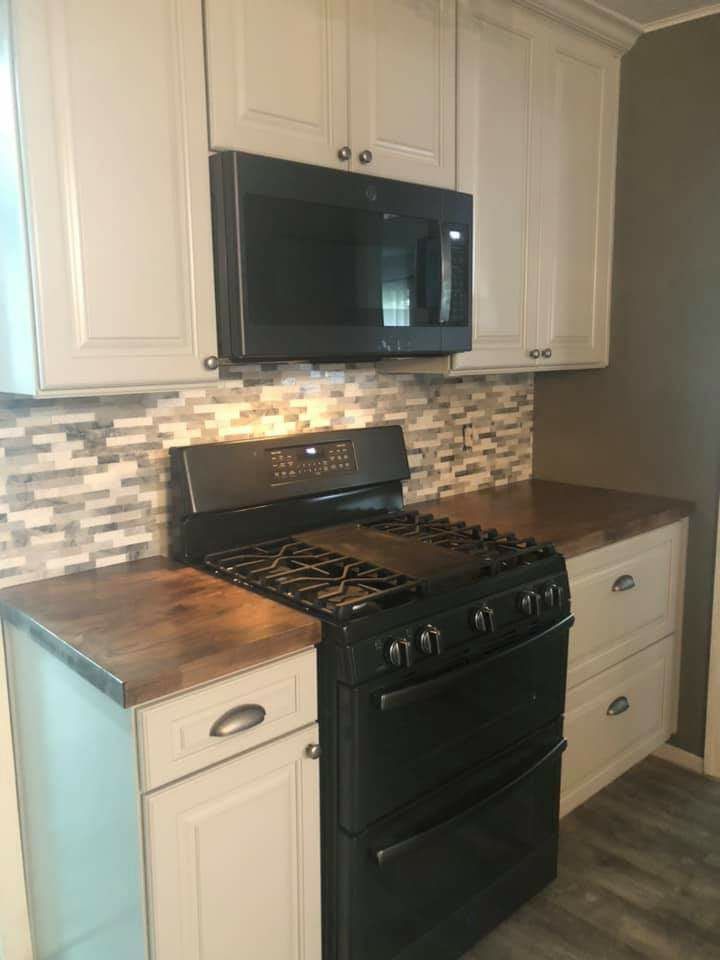 completed kitchen upgrade from flooring to newly i