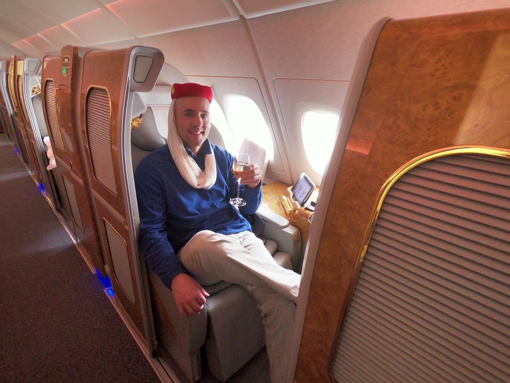 First class on Emirates A380
