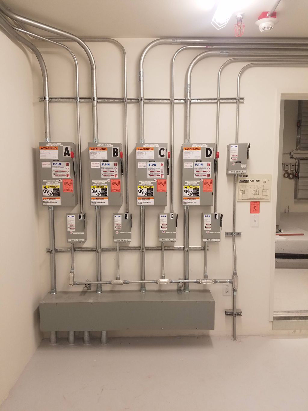 480 volt elevator power supply and disconnects