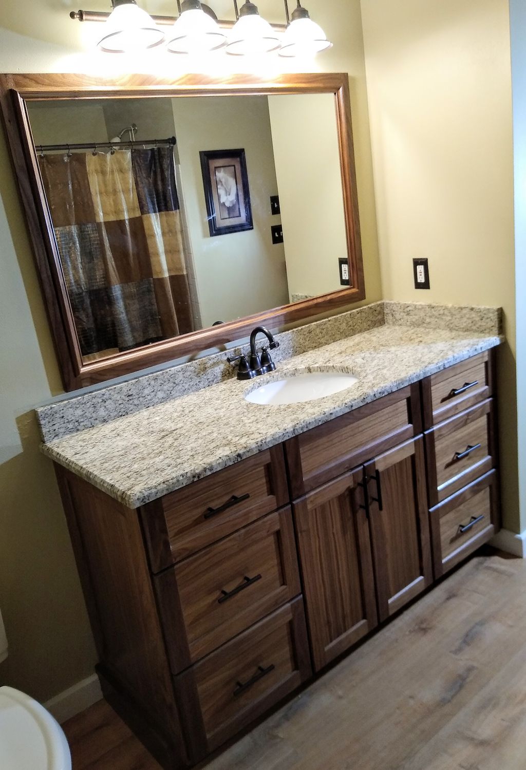 Black Walnut vanity and mirror