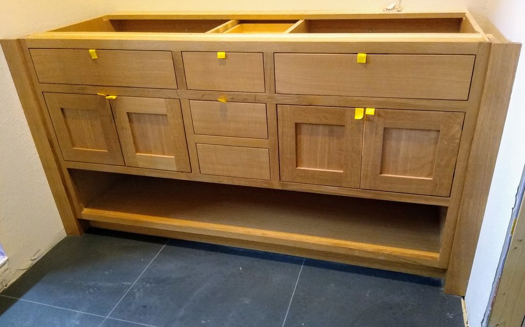 Quarter sawn White Oak inset vanity