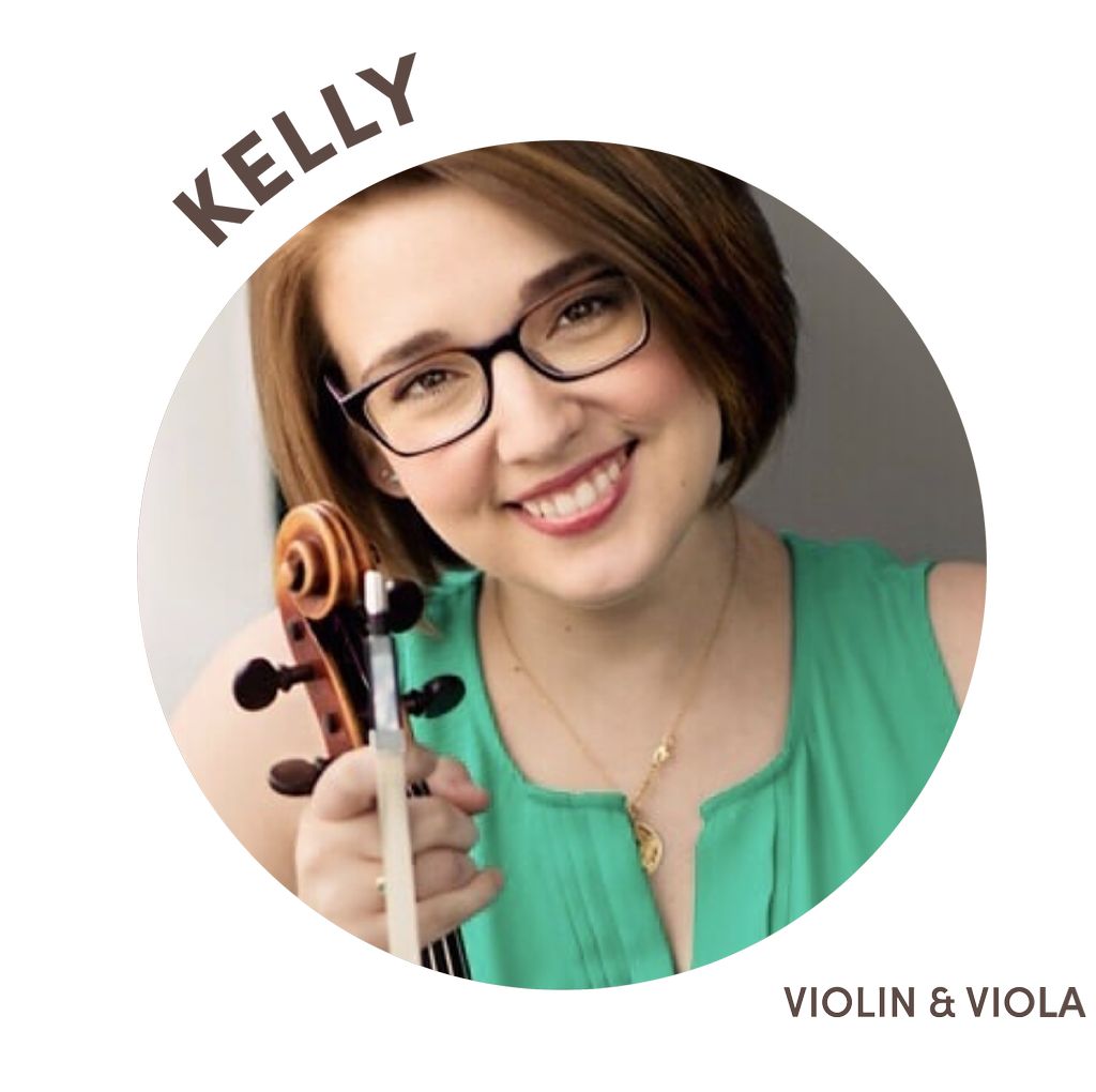 Kelly teaches beginning to intermediate violin and