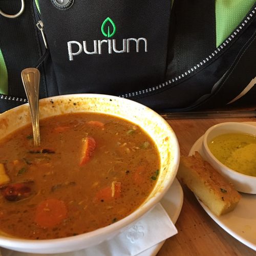 Detox soup and great Purium products. 
